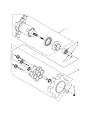 Agitator motor and gear
