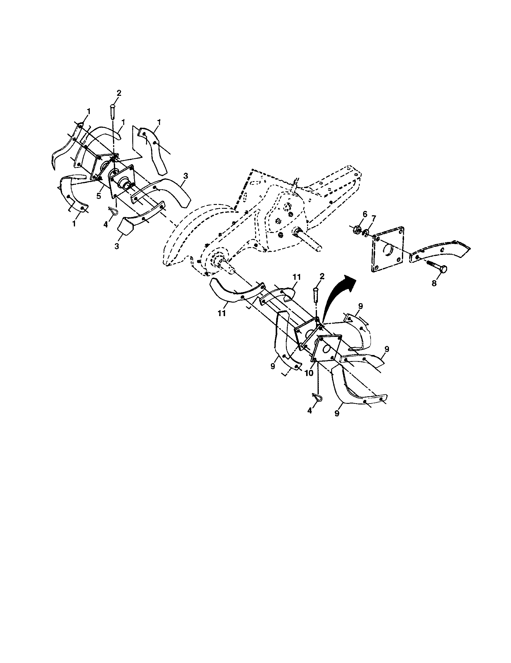 Tine assembly