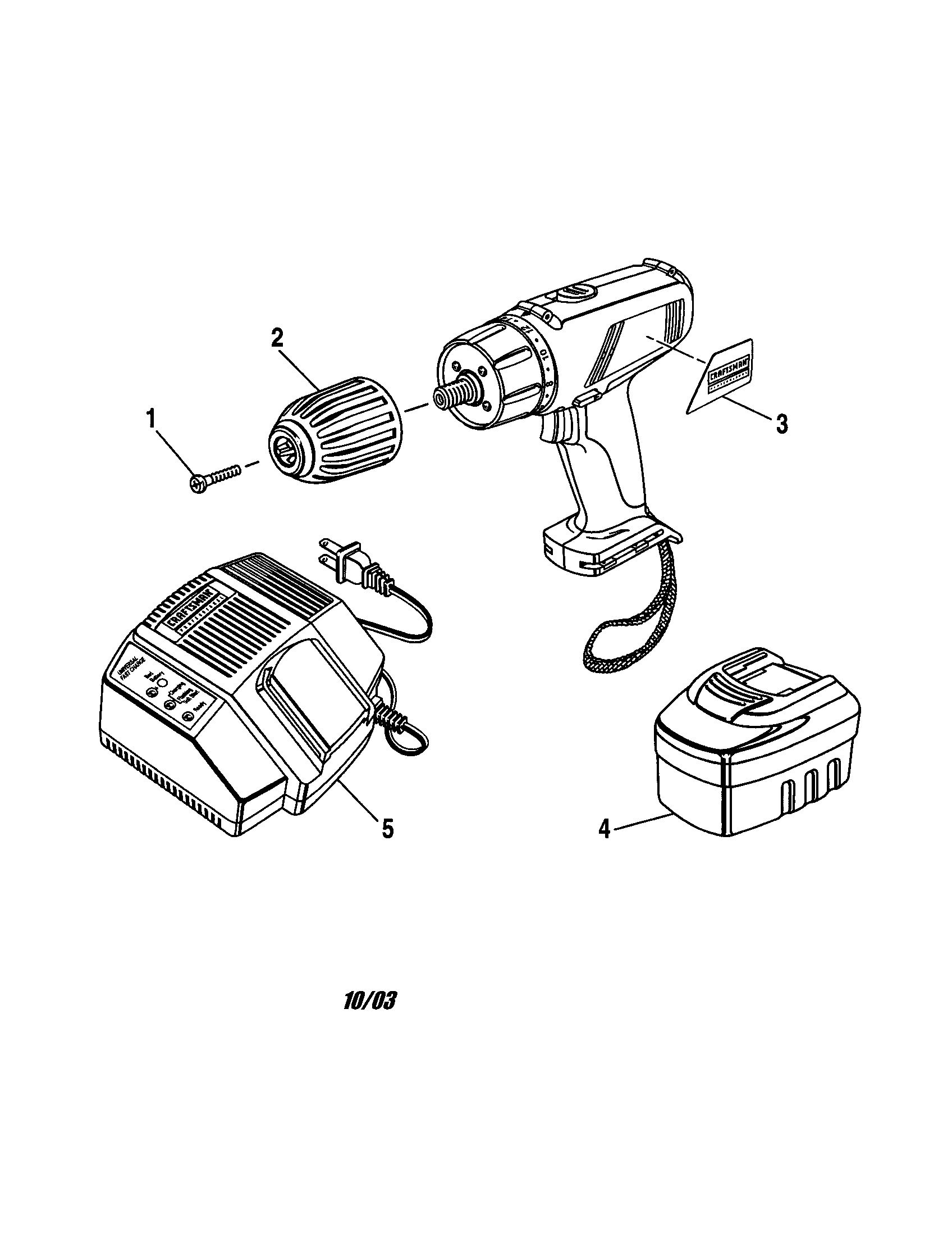 Charger/chuck/battery pack