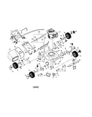Engine/housing/handle/bag/wheels