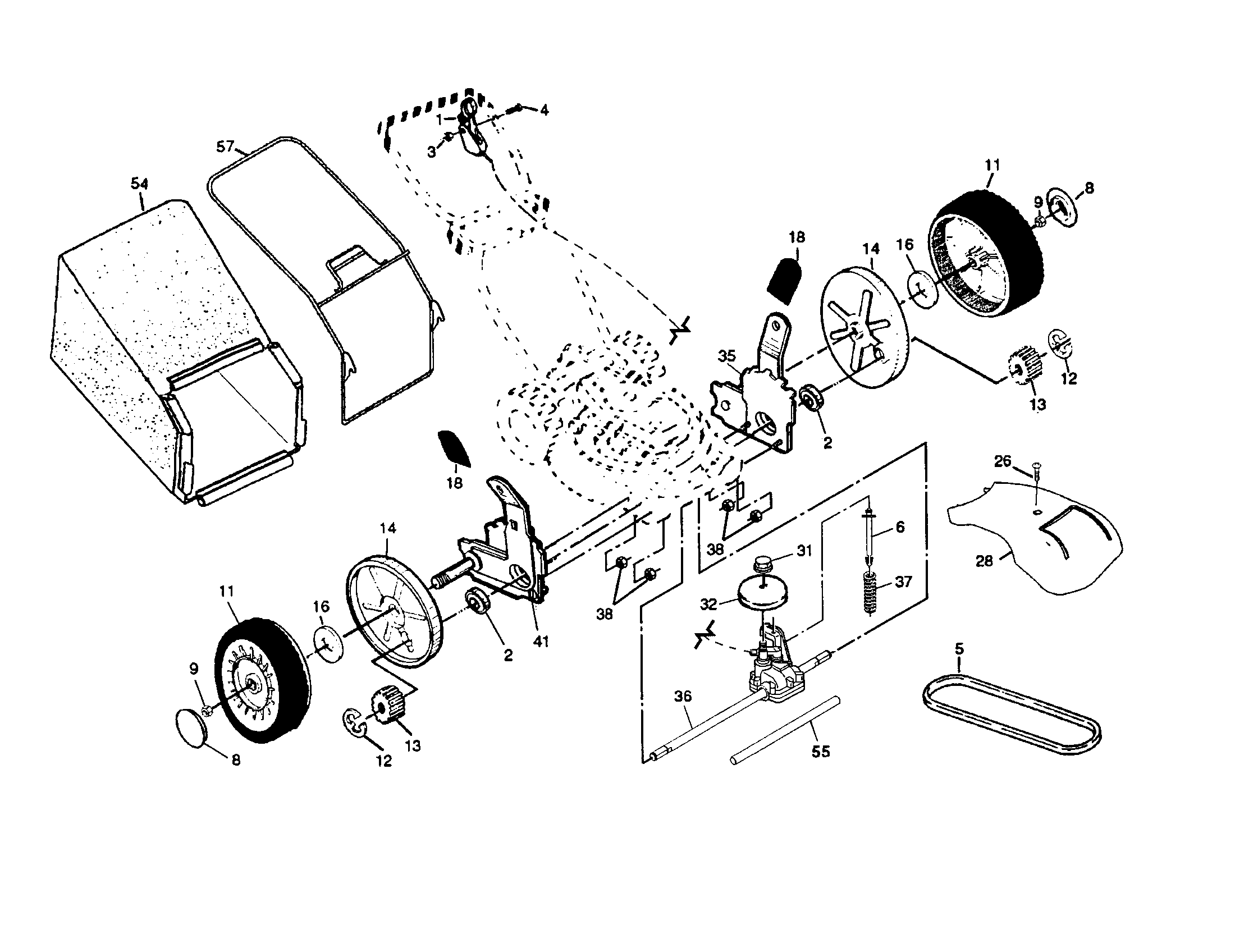 Wheels/tires/bag