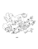Engine/housing/bag/handle/wheels