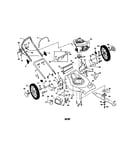 Engine/housing/wheels/handle