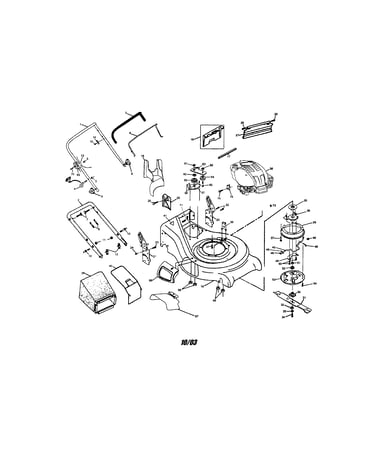 Engine/housing/bag/handle