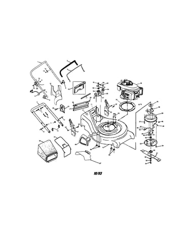 Engine/housing/handle/bag