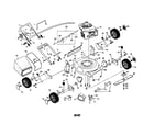 Poulan PR55N21CHA engine/housing/handle/bag/handle diagram