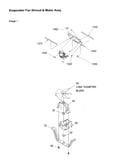 Evaporator fan shroud and motor