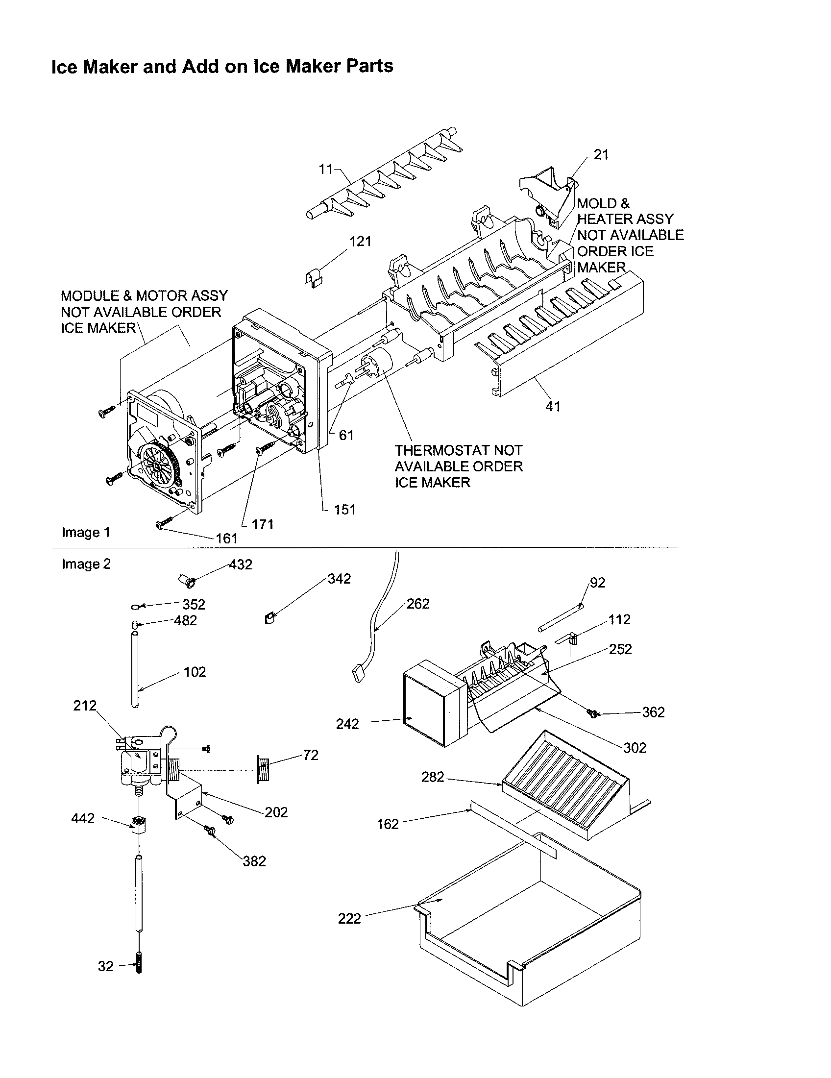 ICEMAKER AND ADD ON ICE MAKER