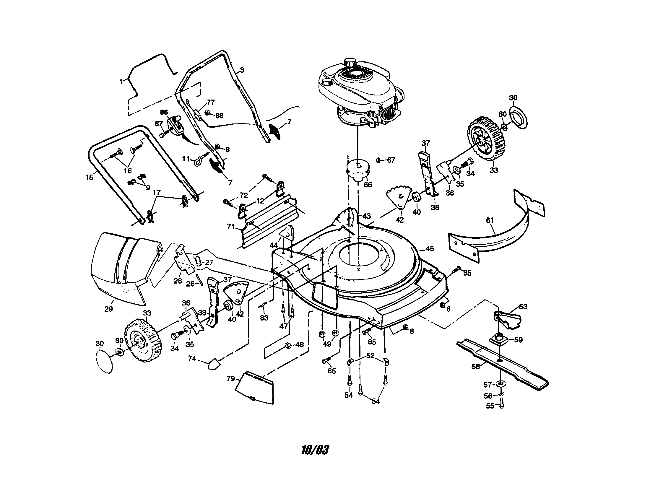Page - 8 Official Weed Eater WE5TY22SC gas lawn mower parts | Sears ...