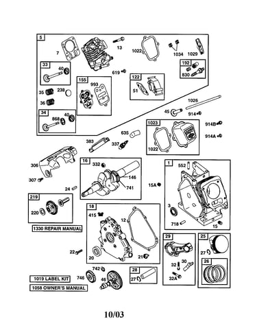 Cylinder/head-cylinder/crankshaft