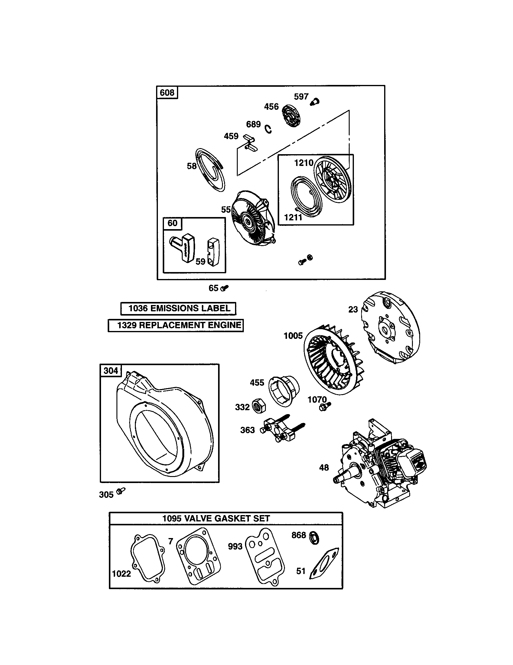 Short block/starter-rewind