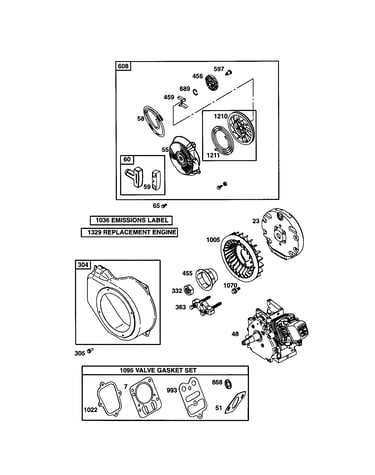 Short block/starter-rewind