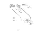 Poulan TE450CXL TYPE 1 throttle housing/driveshaft diagram