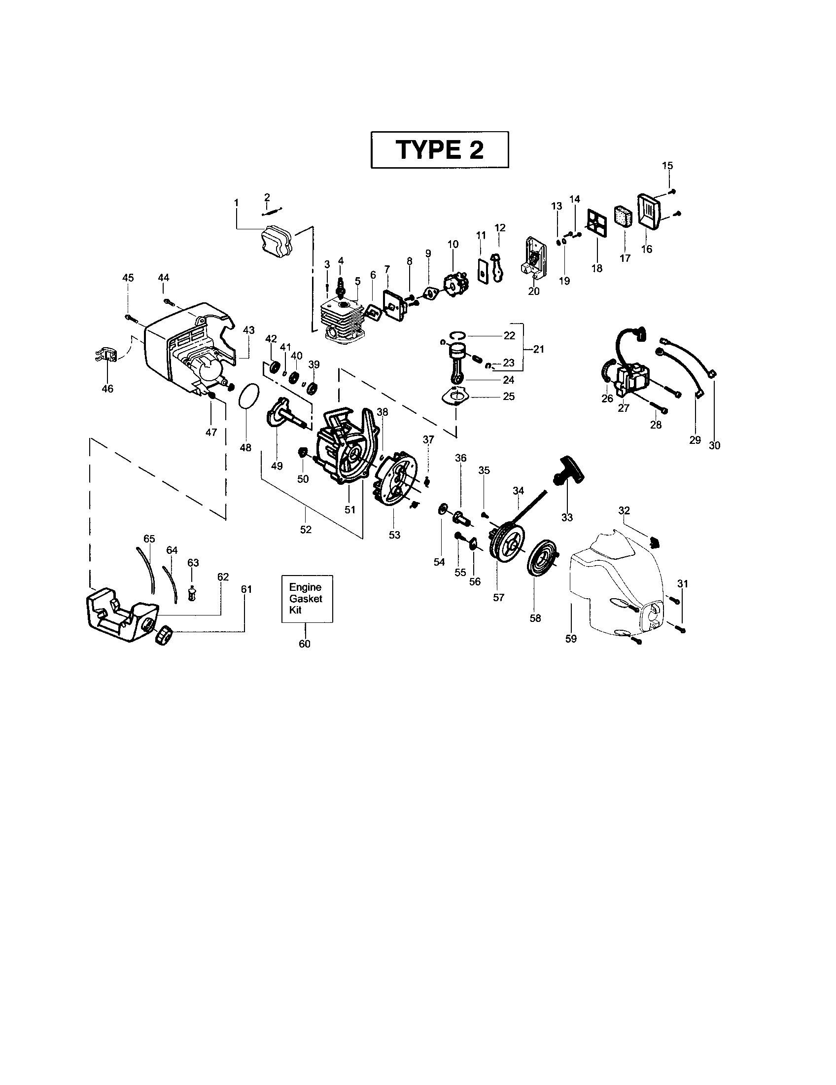 Cylinder/crankcase/crankshaft