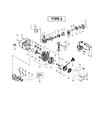 Cylinder/crankcase/crankshaft