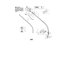 Poulan TE450CXL TYPE 3 throttle housing/driveshaft diagram