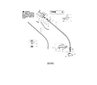 Poulan TE450CXL TYPE 4 throttle housing/driveshaft diagram