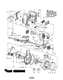 Fuel tank/blower housing/crankshaft