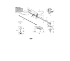 Poulan BC2400P (RECON) throttle housing/driveshaft diagram