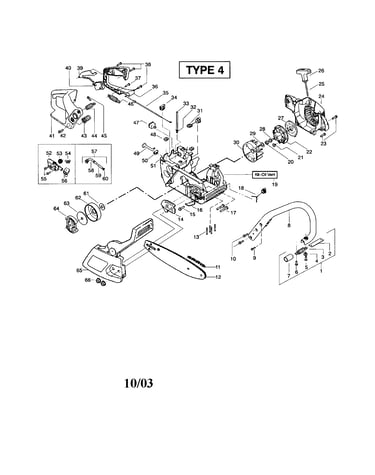 Chassis/bar/chain/flywheel