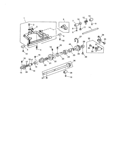 Feed shaft/lower shaft gear