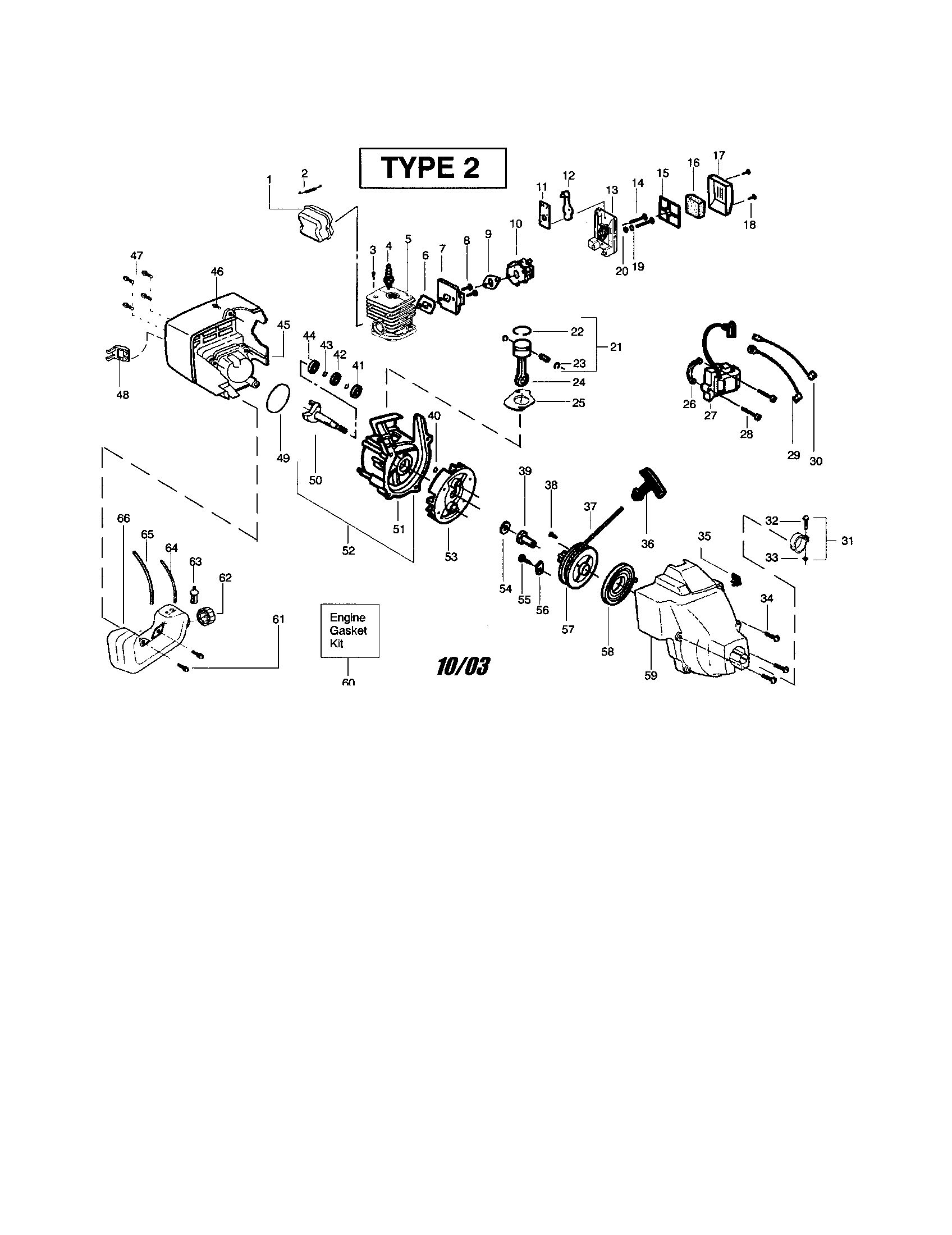 Crankcase/cylinder/crankshaft