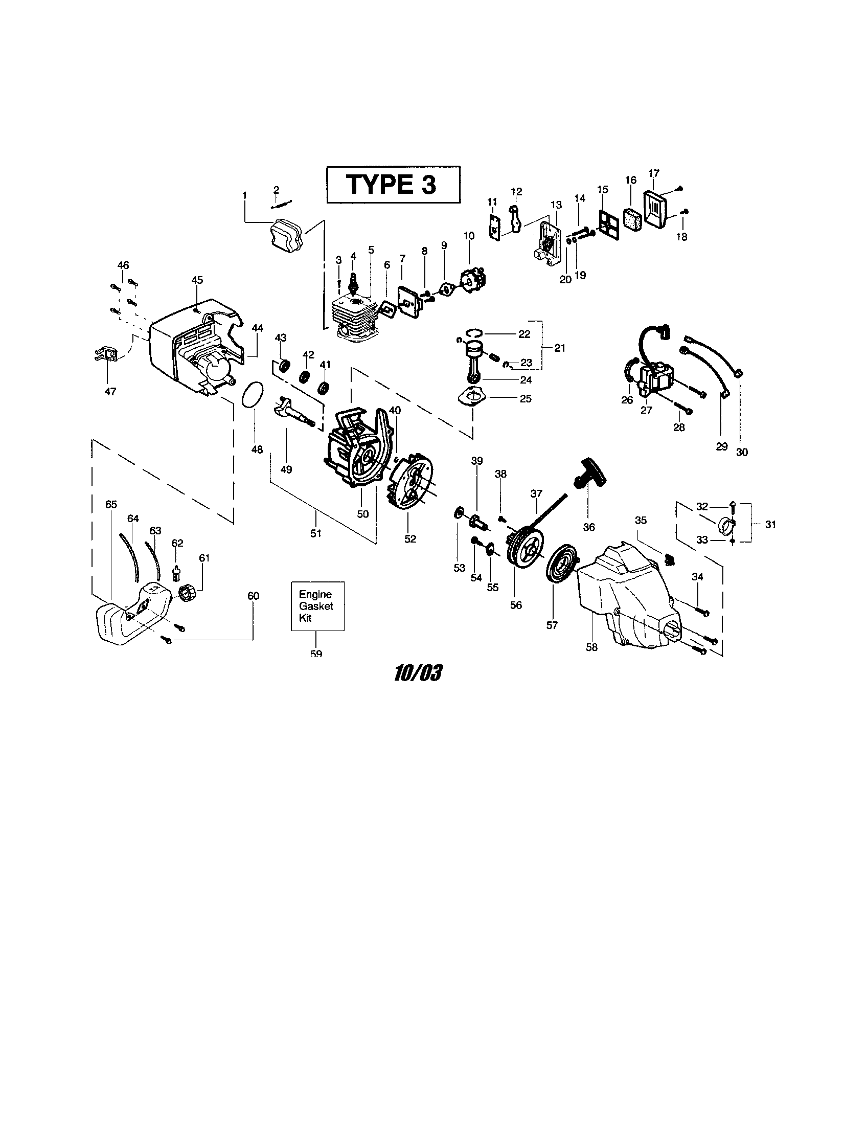 Crankcase/cylinder/crankshaft