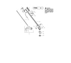 Poulan PL25 TYPE 3 (RECON) throttle housing/driveshaft diagram