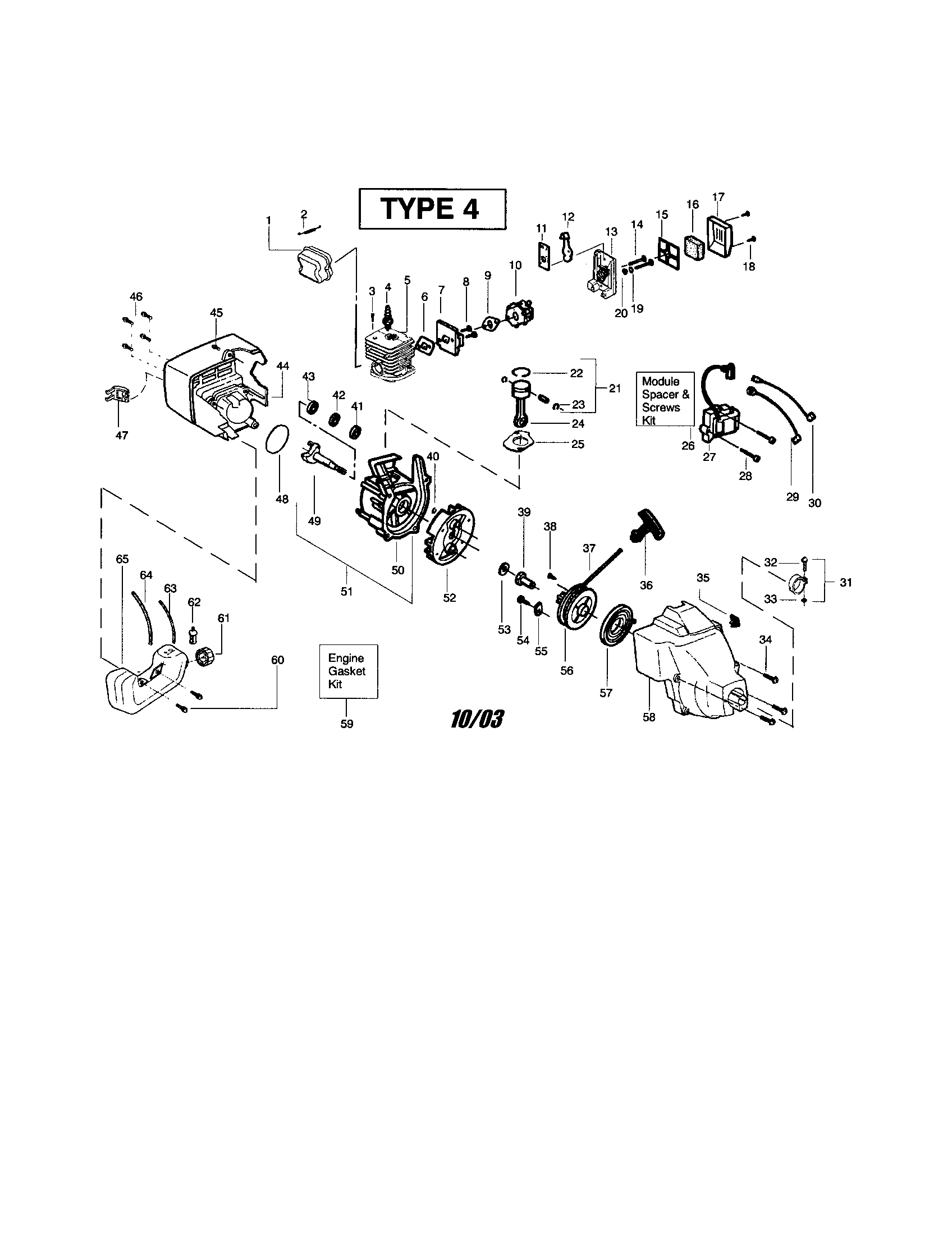 Crankshaft/cylinder/crankcase