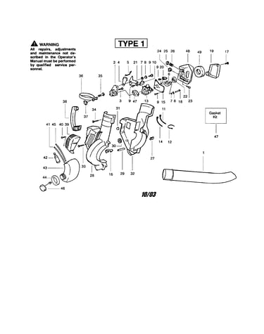 Blower tube/housing