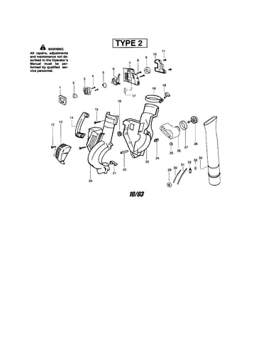 Housing/blower tube