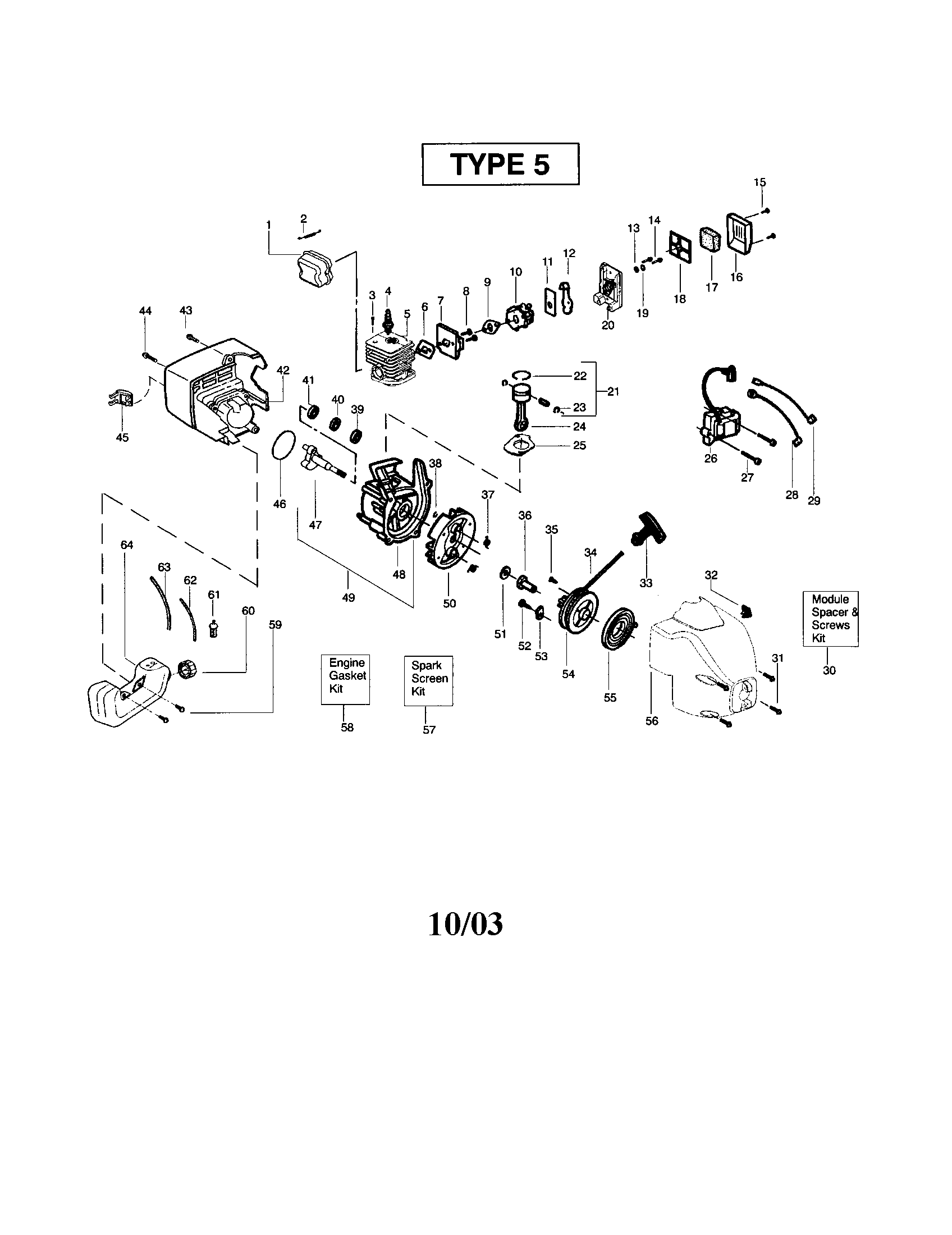 Crankcase/cylinder/crankshaft