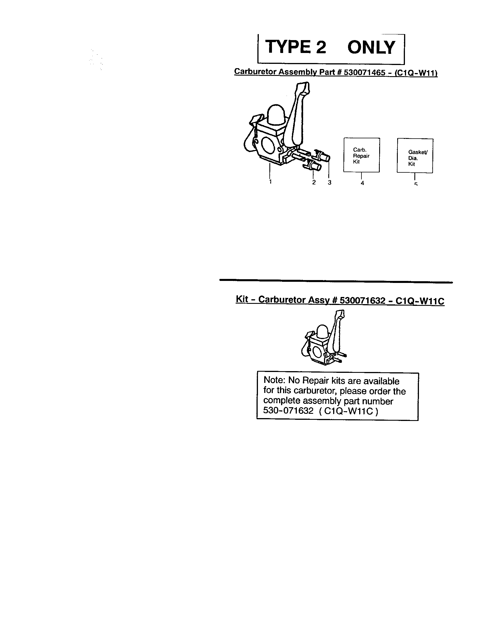 Carburetor's