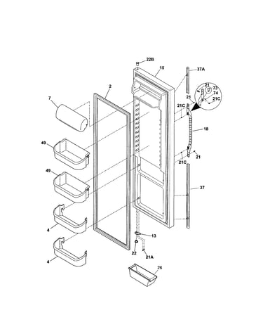Refrigerator door