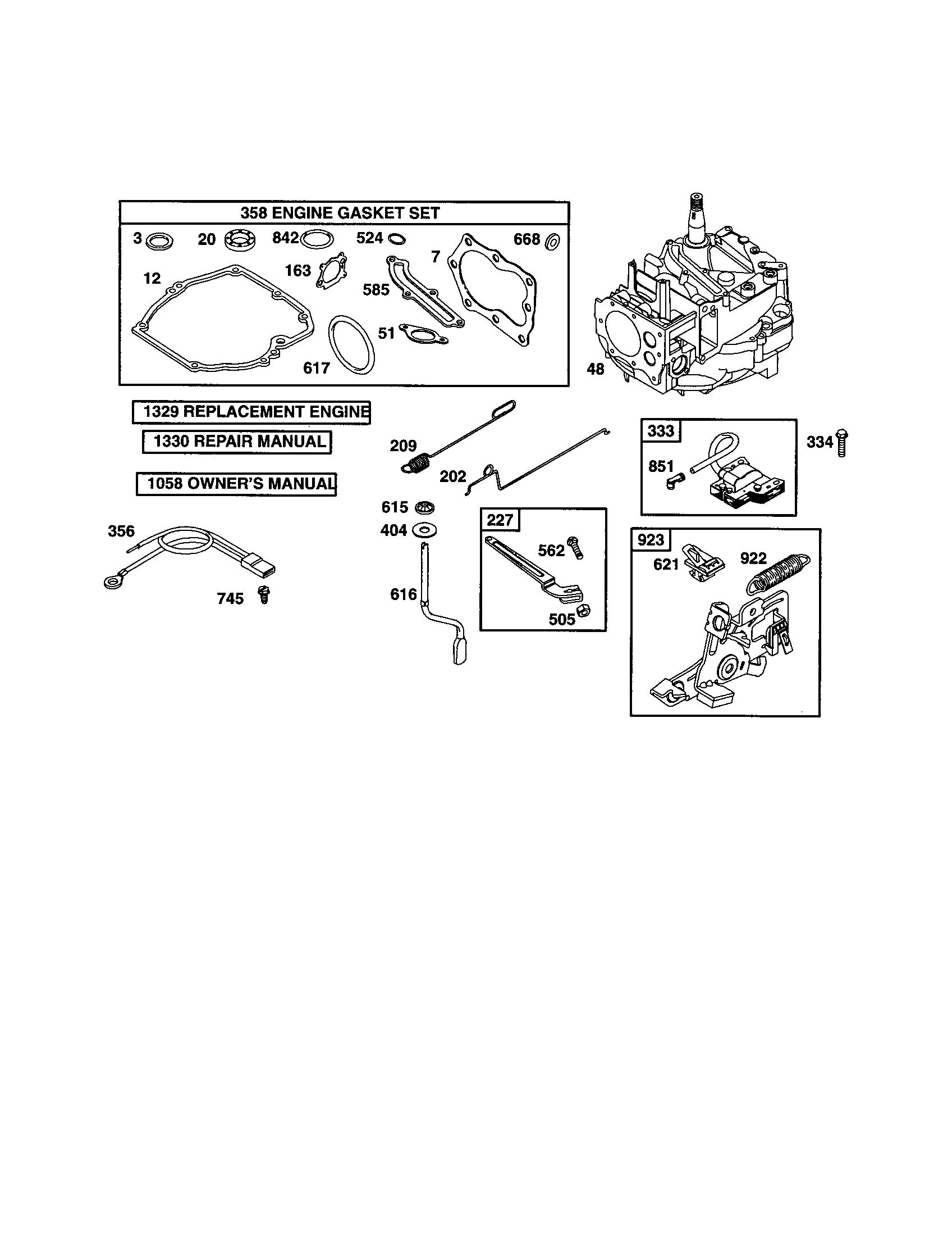 Short block/gasket set