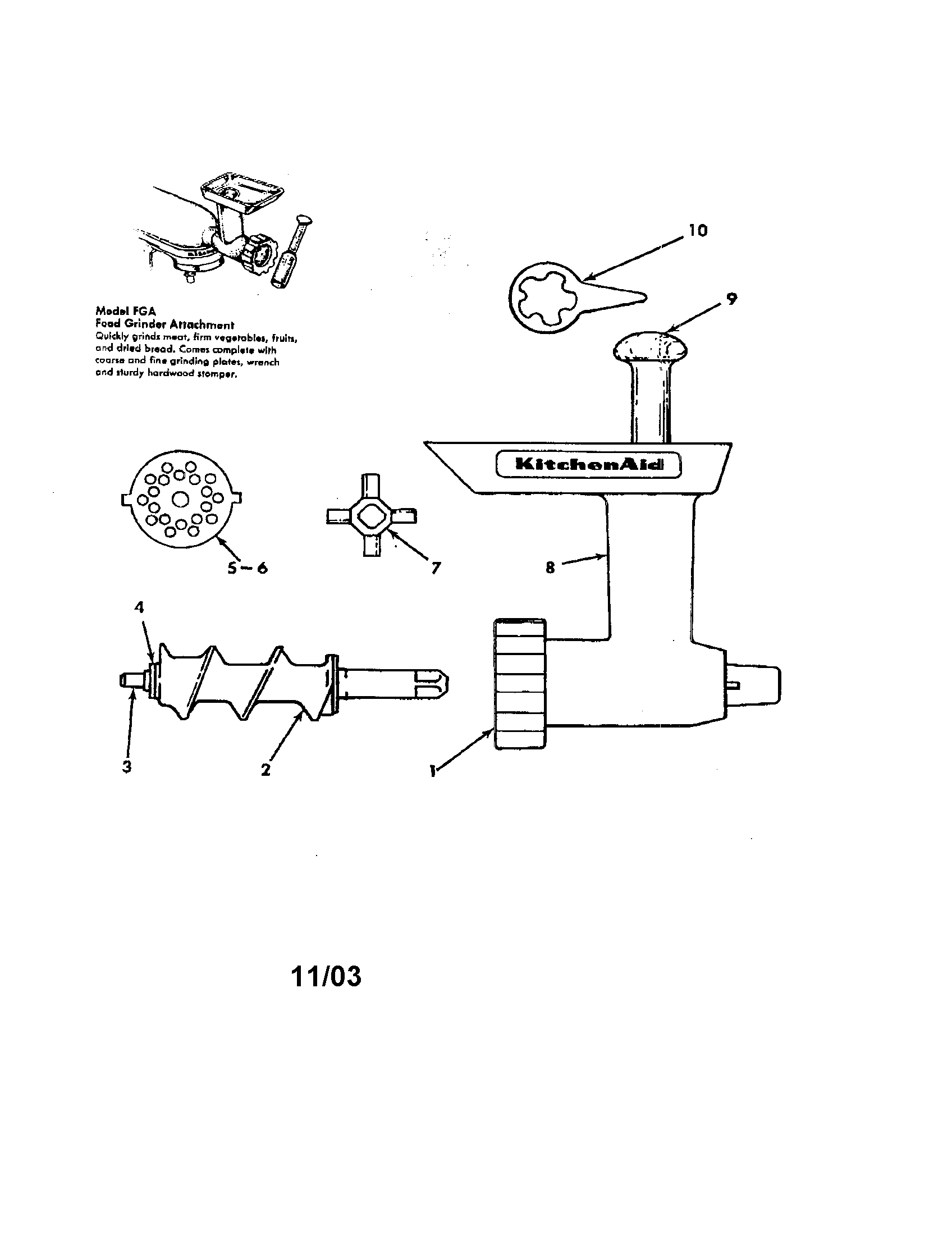 Food grinder attachments