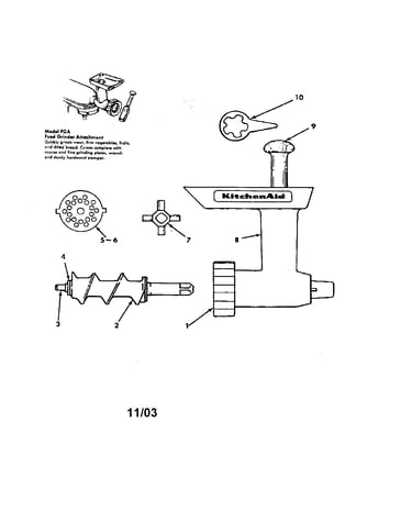 Food grinder attachments