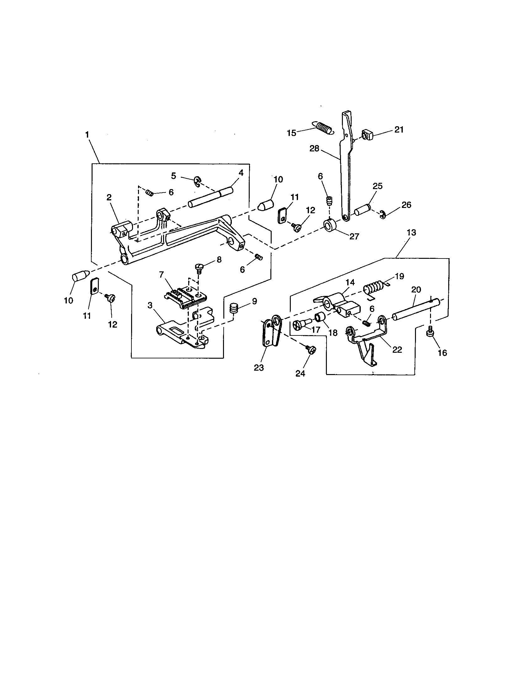 Feed rock shaft unit
