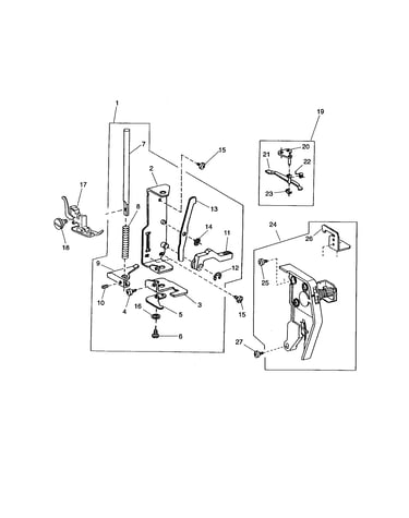 Presser bar base plate unit
