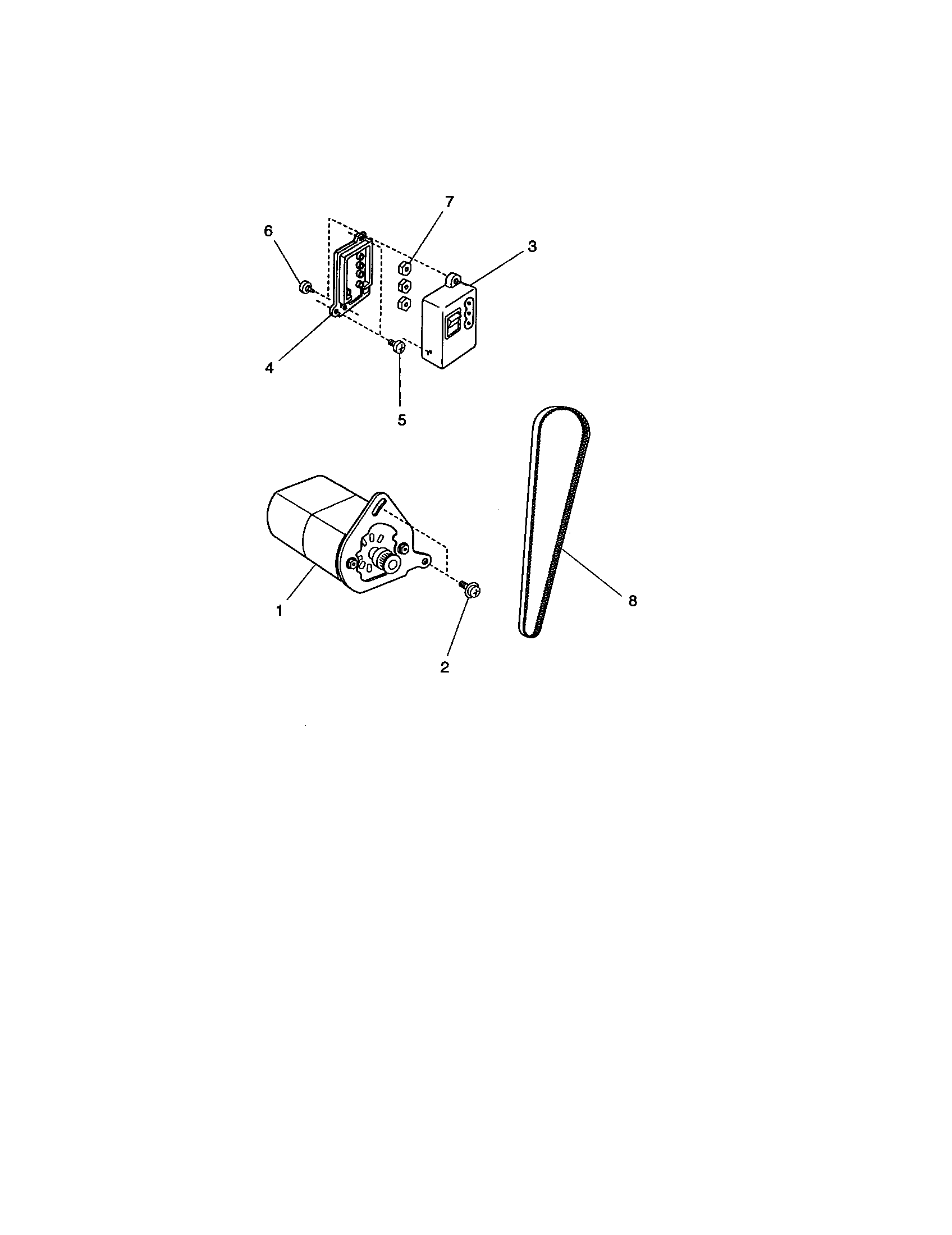 Motor/timing belt