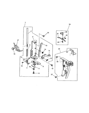 Presser bar base plate unit