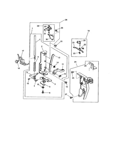 Presser bar base plate unit