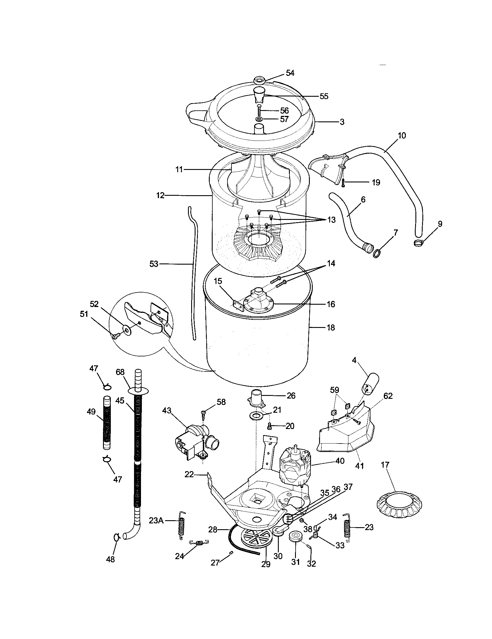 Motor/tub