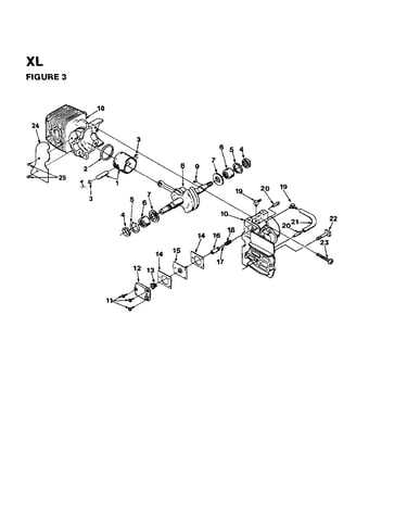 Piston/pin/crankcase/cylinder