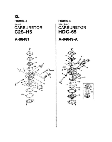 Carburetor (zama and walbro)