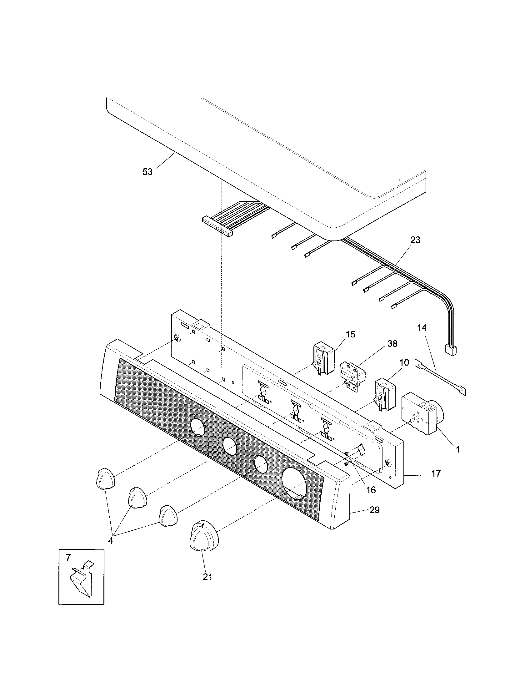 Control/top panel
