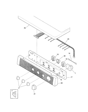 Control/top panel
