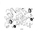 Craftsman 917388570 engine/housing/handle/bag/wheels diagram