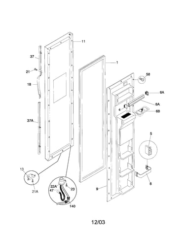 Freezer door