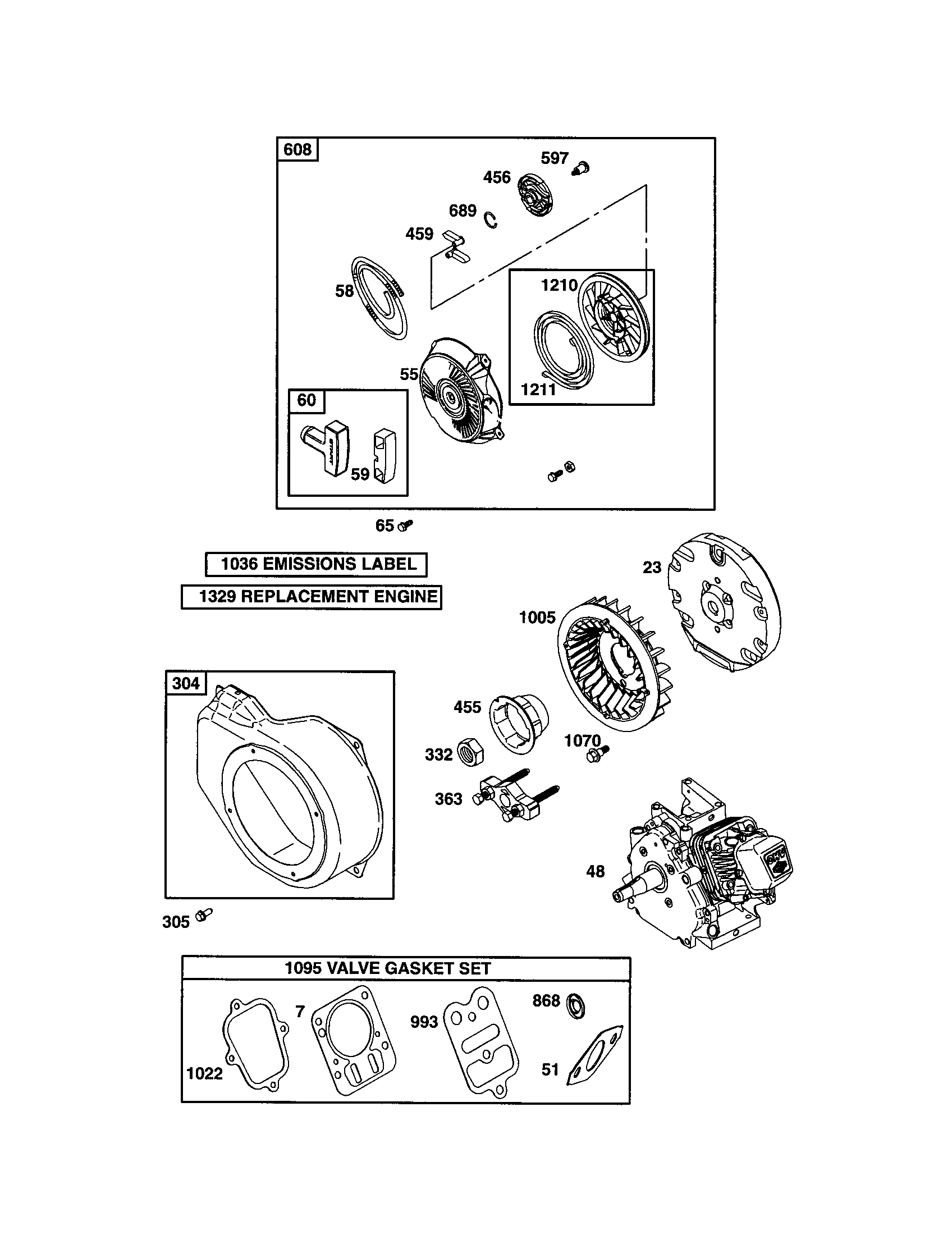 Short block/starter-rewind